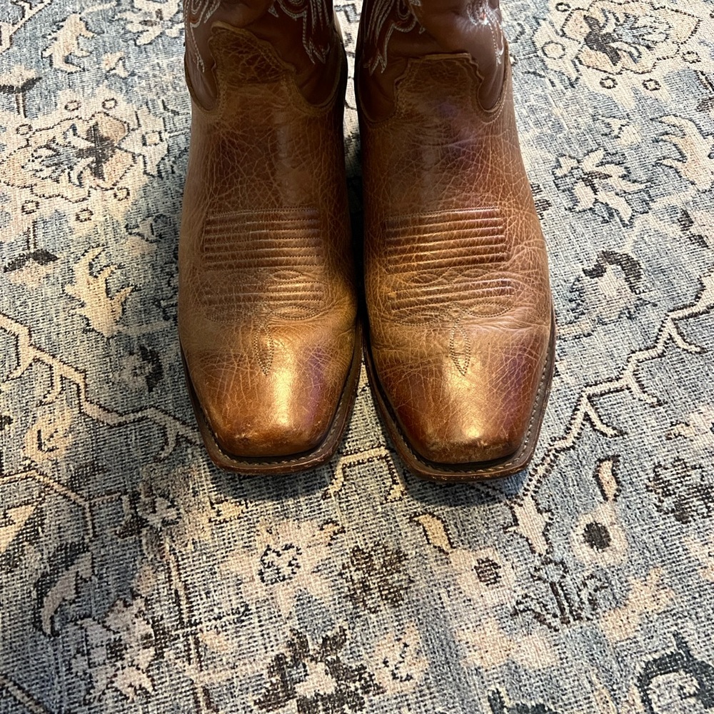 Nocona Boots Brown Leather Cowboy Boots - Picture 4 of 13